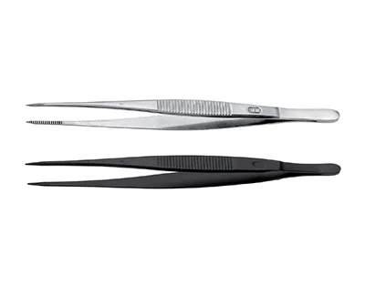 Pinza disección punta fina premium, 115mm Marca RSG.