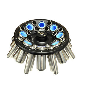 Rotor de ángulo fijo de aluminio para 8 tubos de 50 ml o 16 tubos de 15 ml Marca DLab.