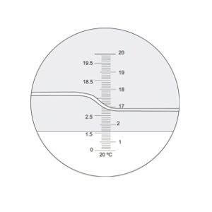 Refractómetro mano 0-20% Brix, ATC Marca Zuzi.