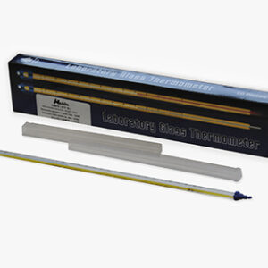 TERMOMETRO VARILLA  AMARILLO LIQ. COLOR, -10/200 Marca Nahita.