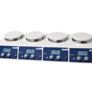 AGITADOR MAGNETICO MULTIPLE CON CALEFACCION, 4 PLAZAS, MODELO RSLAB-4PC Marca RS Lab.