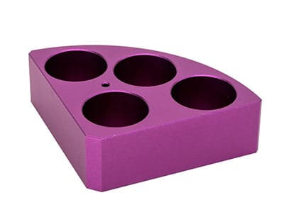 SOPORTE POLI-BLOCK VIOLETA, 4 ORIFICIOS, Ø28X24MM Marca RS Lab.