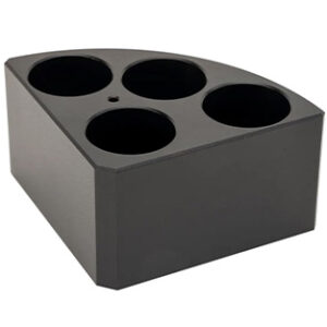 SOPORTE POLI-BLOCK NEGRO 4 ORIFICIOS, Ø28X43MM Marca RS Lab.