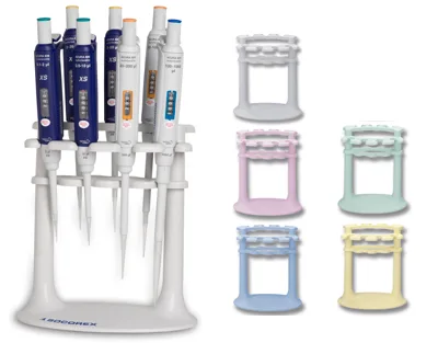 SOPORTE 337 P/7 PIPETAS MONOCANAL, VERDE Marca Socorex.
