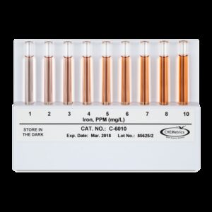 Comparador Hierro Total y Ferroso 0-10ppm Marca Chemetrics.