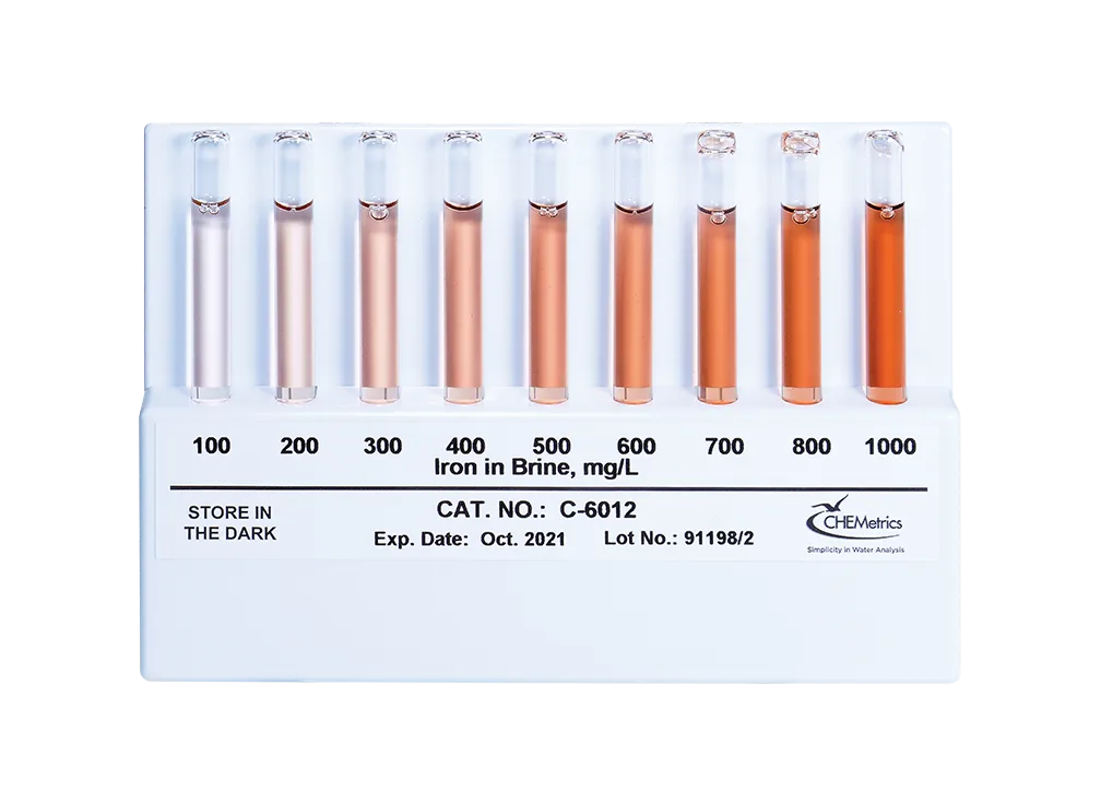 Comparador Hierro en Salmuera 100-1000ppm Marca Chemetrics.