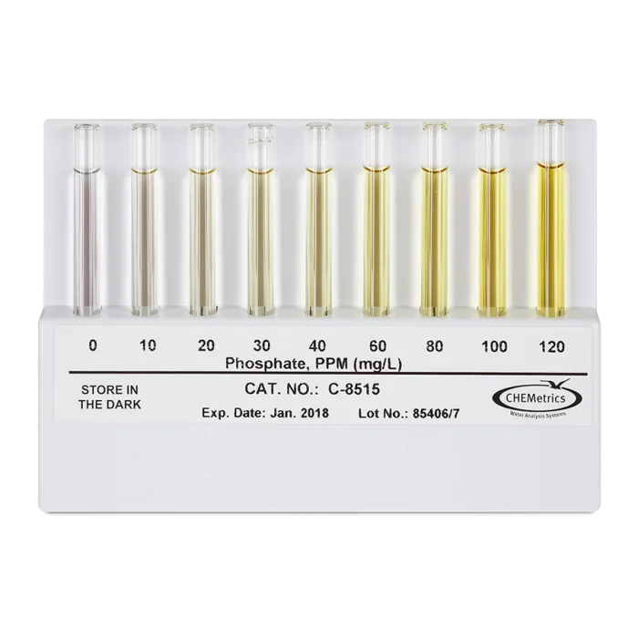 Fosfato, 10 - 150 ppm. Comparador de recambio Marca Chemetrics.