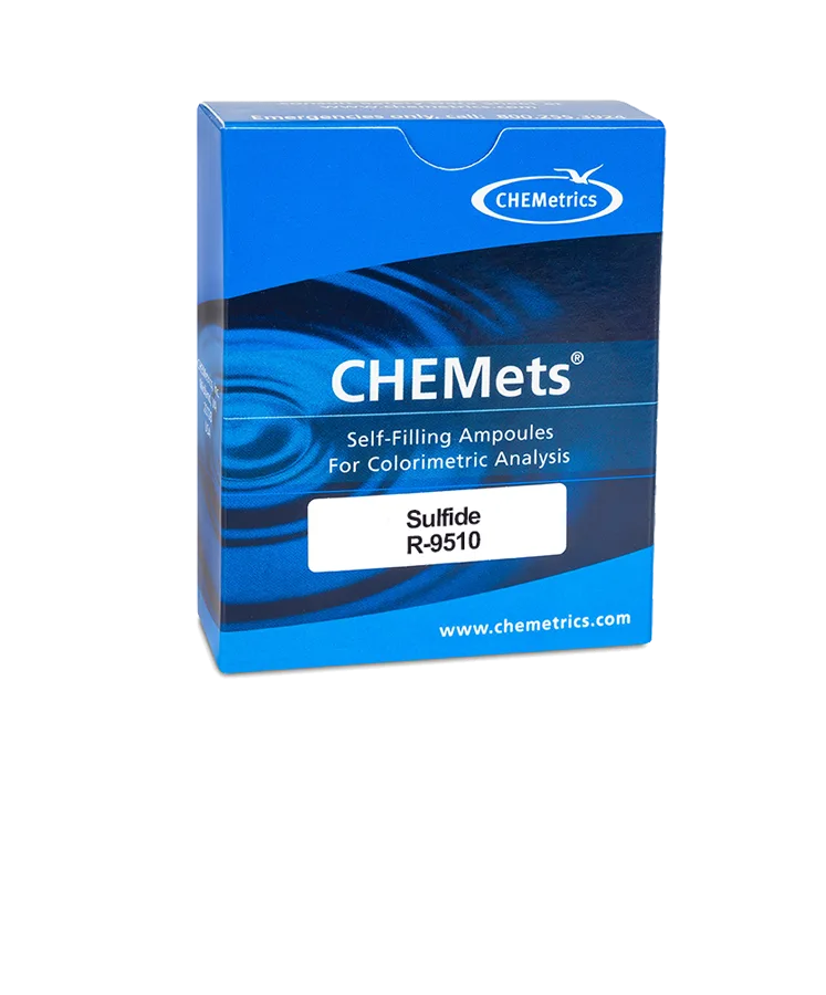 Recambio para kit NBL001, Sulfuro 0-1 y 1-10 ppm Marca Chemetrics.