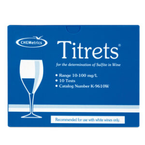 Kit visual Sulfito en vinos 10-100 ppm Marca Chemetrics.