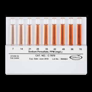 Sodio Persulfato, 7-70 ppm. Comparador de recambio Marca Chemetrics.