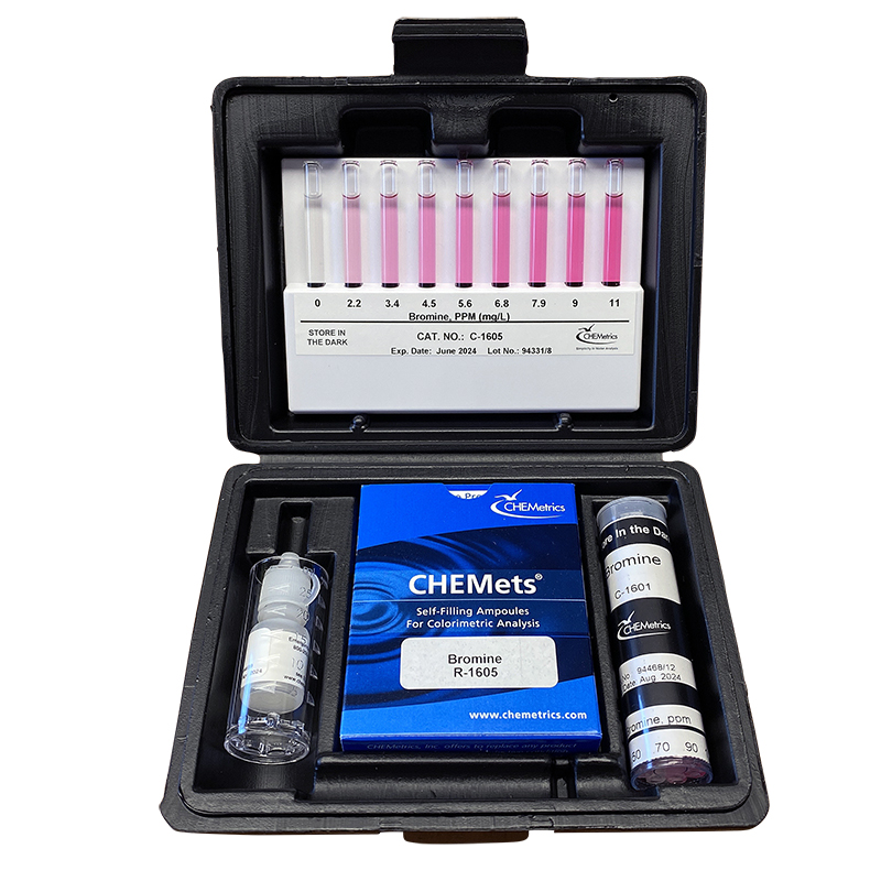 Kit visual Bromo 0-2,2 / 0-11 ppm Marca Chemetrics.