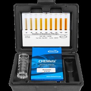 Kit visual Molibdato, 20-200 ppm Marca Chemetrics.