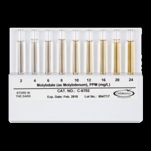 Comparador Molibdato 2-24ppm en Mo Marca Chemetrics.