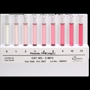 Fenoles, 0-12 ppm. Comparador de recambio Marca Chemetrics.