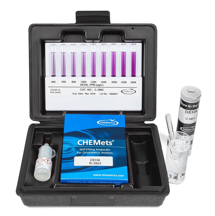 Kit visual DEHA, 0-400/400-3000 ppb NF Marca Chemetrics.