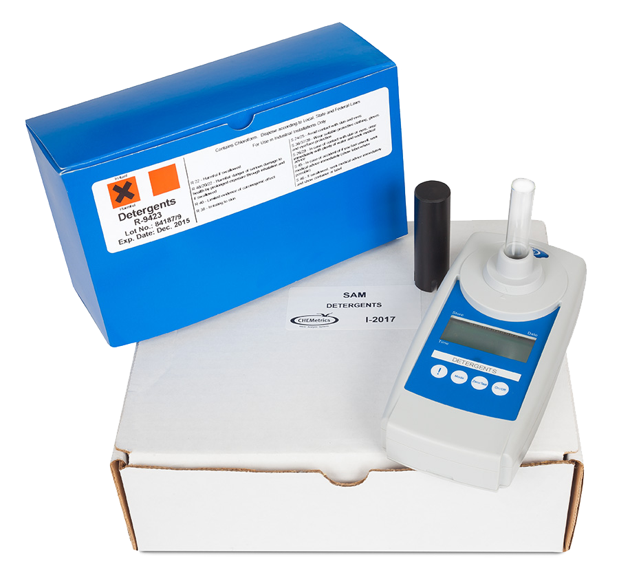 KIT INSTRUMENTAL SAM, DETERGENTES, 0-2,5 ppm Marca Chemetrics.