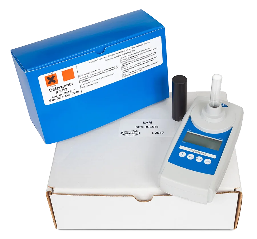 KIT INSTRUMENTAL SAM, DETERGENTES, 0-2,5 ppm Marca Chemetrics.
