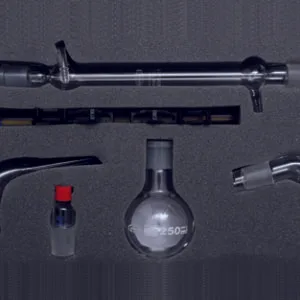 EQUIPO DE DESTILACIÓN SIMPLE, 250 ML Marca Glassco.