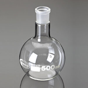 Matraz fondo plano cuello mediano 50ml 24/29, Glassco Marca Glassco.
