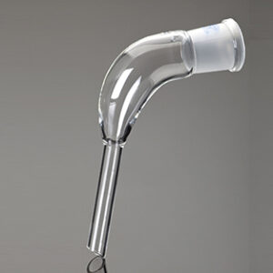Terminal acodado esmerilado hembra 19/26, longitud 65mm Marca Glassco.