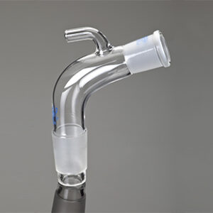 Codo con toma de aire, hembra 19/26, macho 24/29 Marca Glassco.