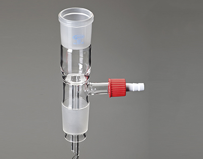 Extensión con toma de vacío, hembra 19/26, macho 24/29 Marca Glassco. - Imagen 2