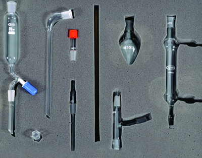 Set de química 9 piezas Marca Glassco.