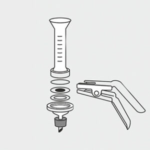 Equipo de filtración de vacío para membrana  Ø 25mm, c/matraz 125 mL Marca Glassco.