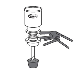 PORTAFILTROS DE VIDRIO PARA MEMBRANAS DE 47MM CON REJILLA INOX, GLASSCO Marca Glassco.