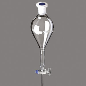 Embudo de decantación Gilson con llave de vidrio 2000ml tapón de plástico 29/32 GLASSCO Marca Glassco.