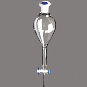 Embudo de decantación Gilson 2000ml 29/32, con llave PTFE, tapón de plástico Marca Glassco.