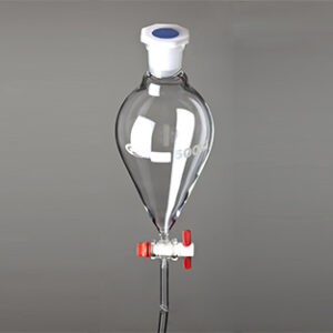 Embudo de decantación Brome con llave de teflón 500ml Marca Glassco.
