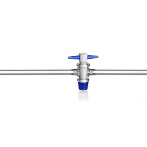 Llave recta, PTFE, conicidad 10%, 2.5 mm NS12.5mm Marca Simax.