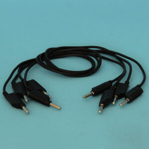 CABLE CON BANANAS 4 MM, NEGRO Marca Nahita.