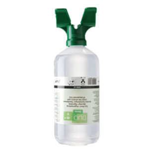 SOLUCIÓN SALINA LAVAOJOS DUO, 1000 ML Marca Plum.