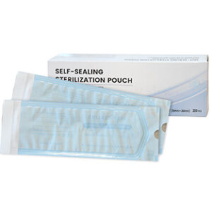 BOLSAS DE ESTERILIZACIÓN AUTOADHESIVAS, 90x260 mm, 200/CAJA Marca Endo Plasticware.