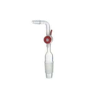 Adaptador esmerilado macho con llave de PTFE