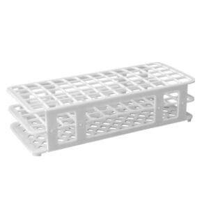 GRADILLA PP. 21 TUBOS DE 25mm, Blanco Marca Endo Plasticware.