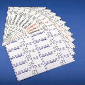 ETIQUETAS - ETHYL ACETATE (10 PCS) Marca Kartell.