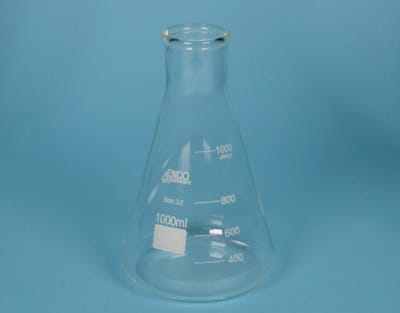 MATRAZ ERLENMEYER B/ANCHA, 2000 mL Marca Endo Glassware. - Imagen 2