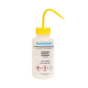 FRASCO LAVADOR BOCA ANCHA 500ML ETIQUETADO "ISOPROPANOL" Marca Endo Plasticware.