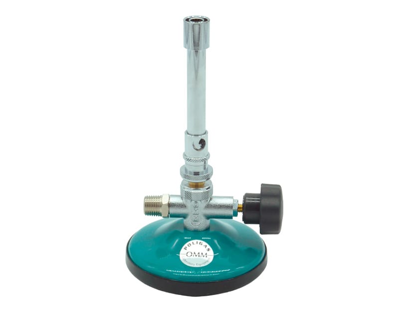 MECHERO BUNSEN POLIGAS, CE, con conexión roscada macho de 1/4" Marca Omm.