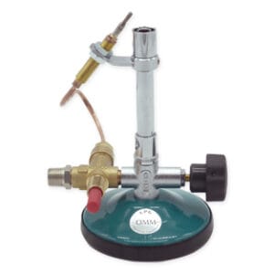 MECHERO BUNSEN DE SEGURIDAD, GLP, CE, con conexión roscada macho de 1/4" Marca Omm.