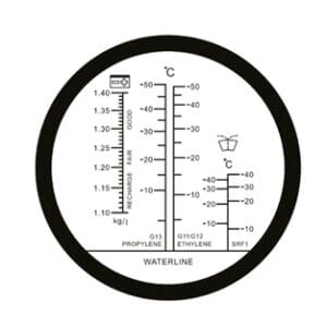 Refractómetro mano -40º-0ºc/-50º-0ºc/1.10-1.40 KG, Marca Zuzi.