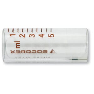 Cilindro de vidrio p / jeringa DOSYS 0.1 a 0.5ml (paquete 6) Marca Socorex.