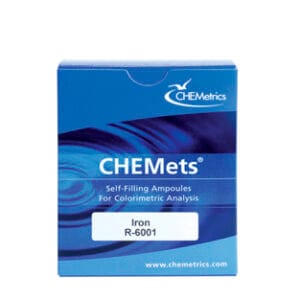 Recambio para kit NBJ004, Hierro (total y soluble) 0-1 y 1-10 ppm Marca Chemetrics.