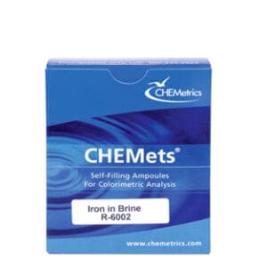Recambio para kit NBJ001, Hierro (en salmuera) 0-100 y 100-1000 mg/L Marca Chemetrics.