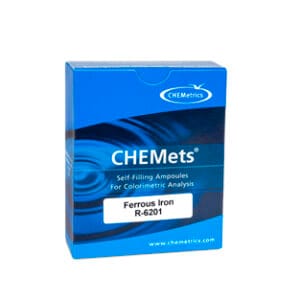 Recambio para kit NBJ002, Hierro (total y ferroso) 0-1 y 1-10 ppm Marca Chemetrics.