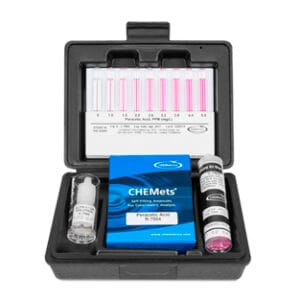 Kit Ácido peracético 0-1 y 0-5 ppm NF Marca Chemetrics.