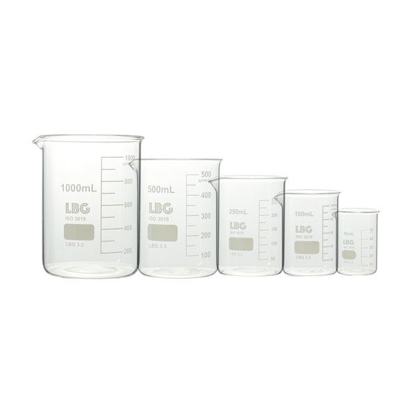 JUEGO DE VASOS DE PRECIPITADOS FORMA BAJA, LBG